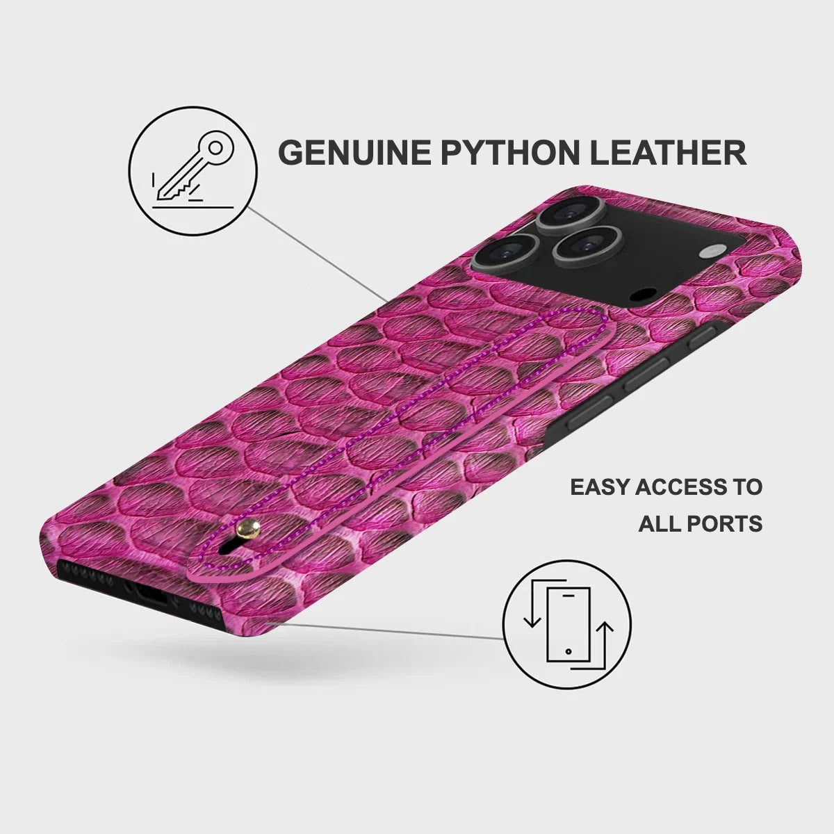 iPhone 17 Pro Leather Case — Piton Handle