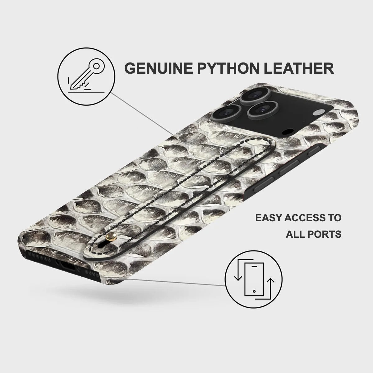 iPhone 17 Pro Leather Case — Piton Handle