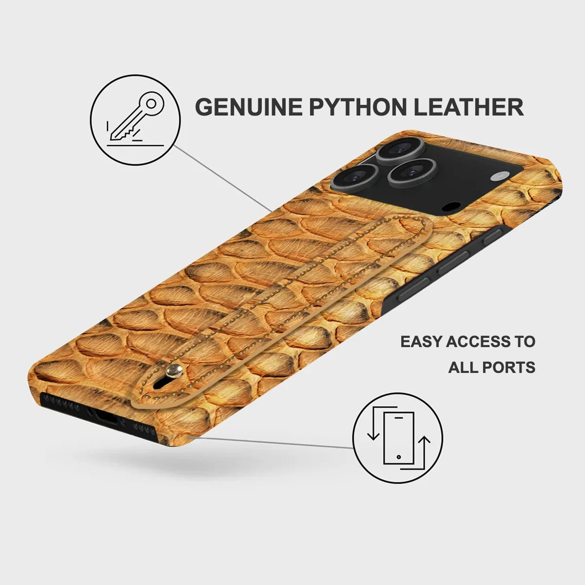 iPhone 17 Pro Leather Case — Piton Handle