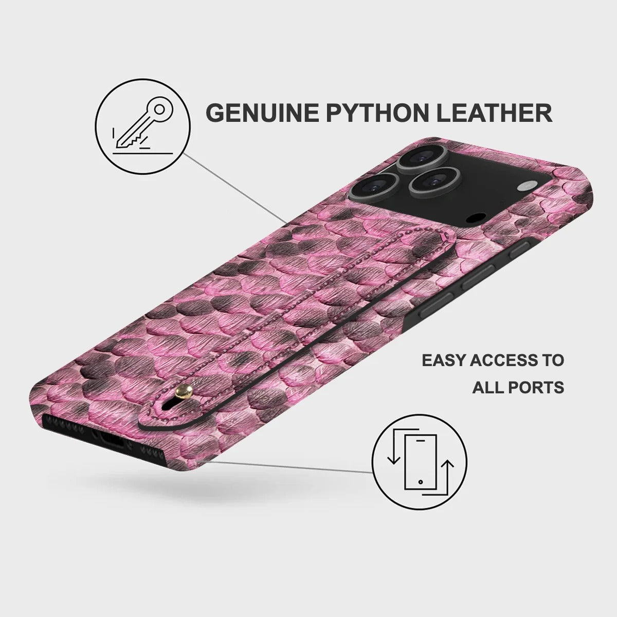 iPhone 17 Pro Leather Case — Piton Handle