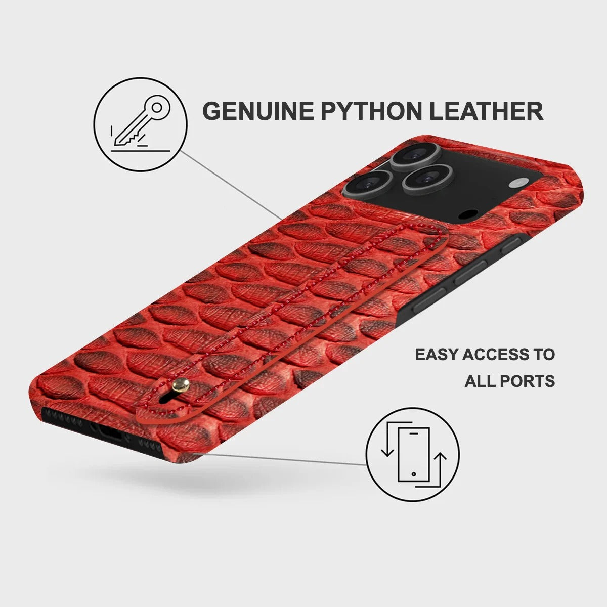 iPhone 17 Pro Leather Case — Piton Handle