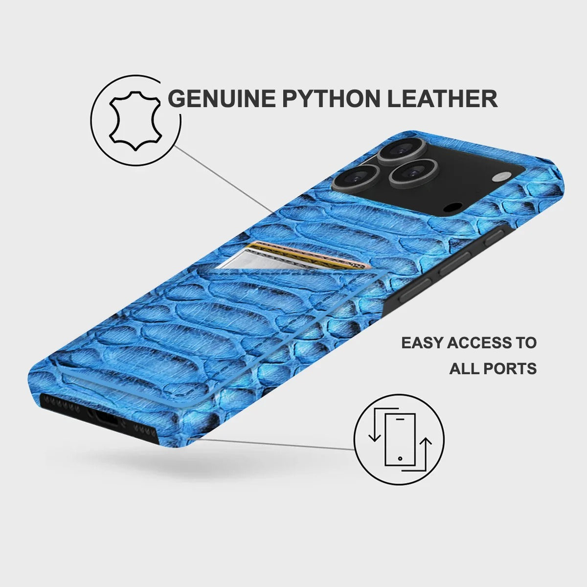 iPhone 17 Pro Max Leather Case — Piton Cardholder
