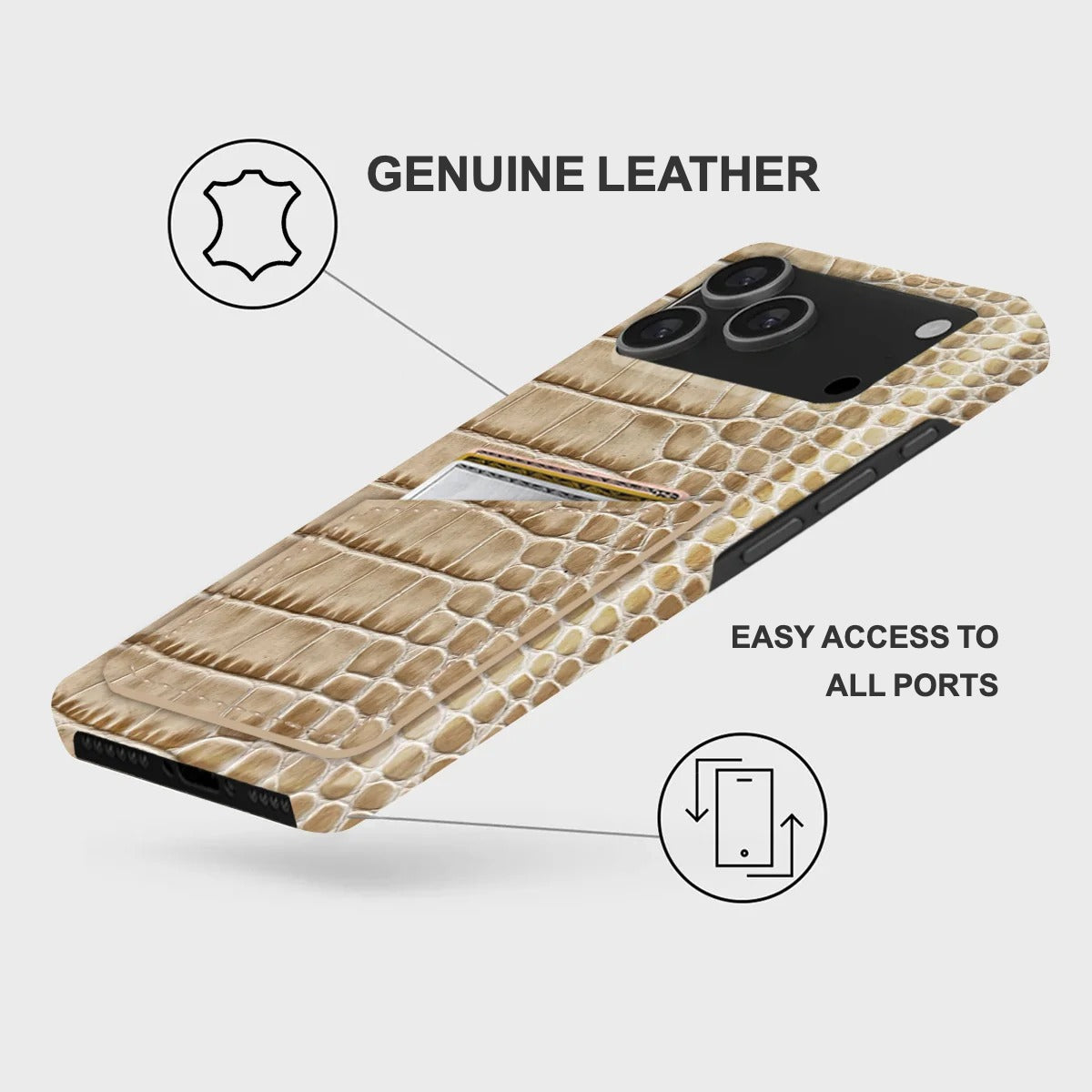 iPhone 17 Pro Leather Case — Neo Cardholder