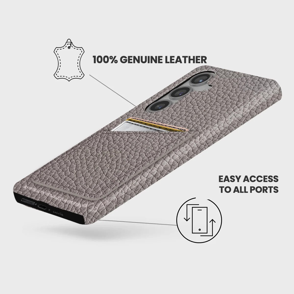 Galaxy S24 Leather Case — Ashe Cardholder