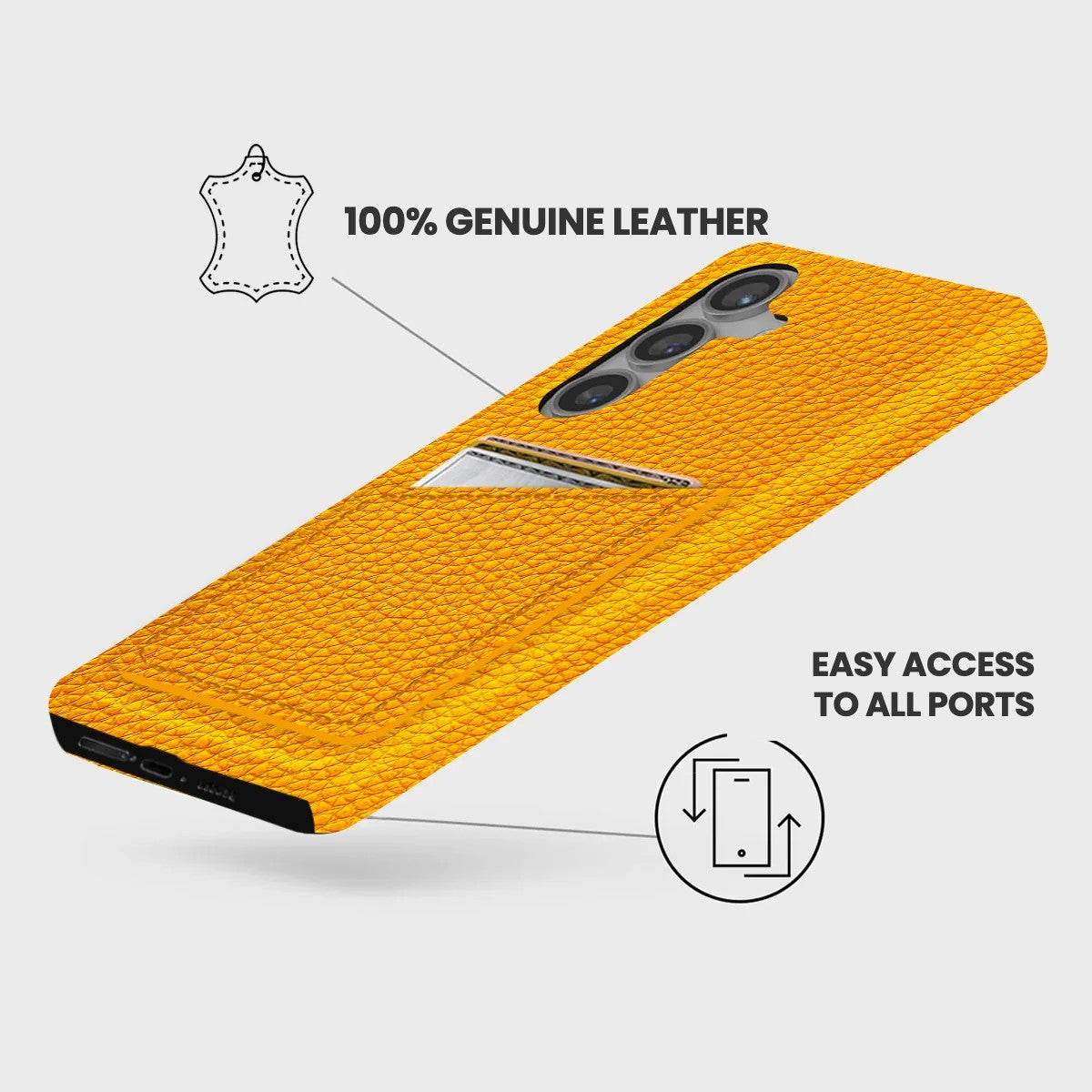 Galaxy S24 Leather Case — Ashe Cardholder