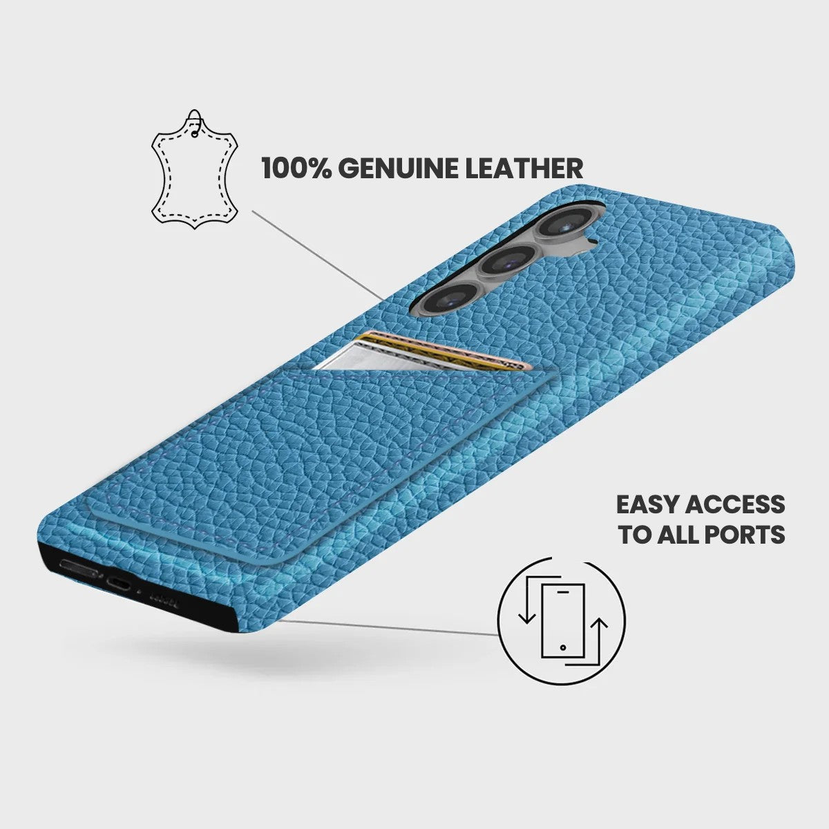 Galaxy S24 Leather Case — Ashe Cardholder