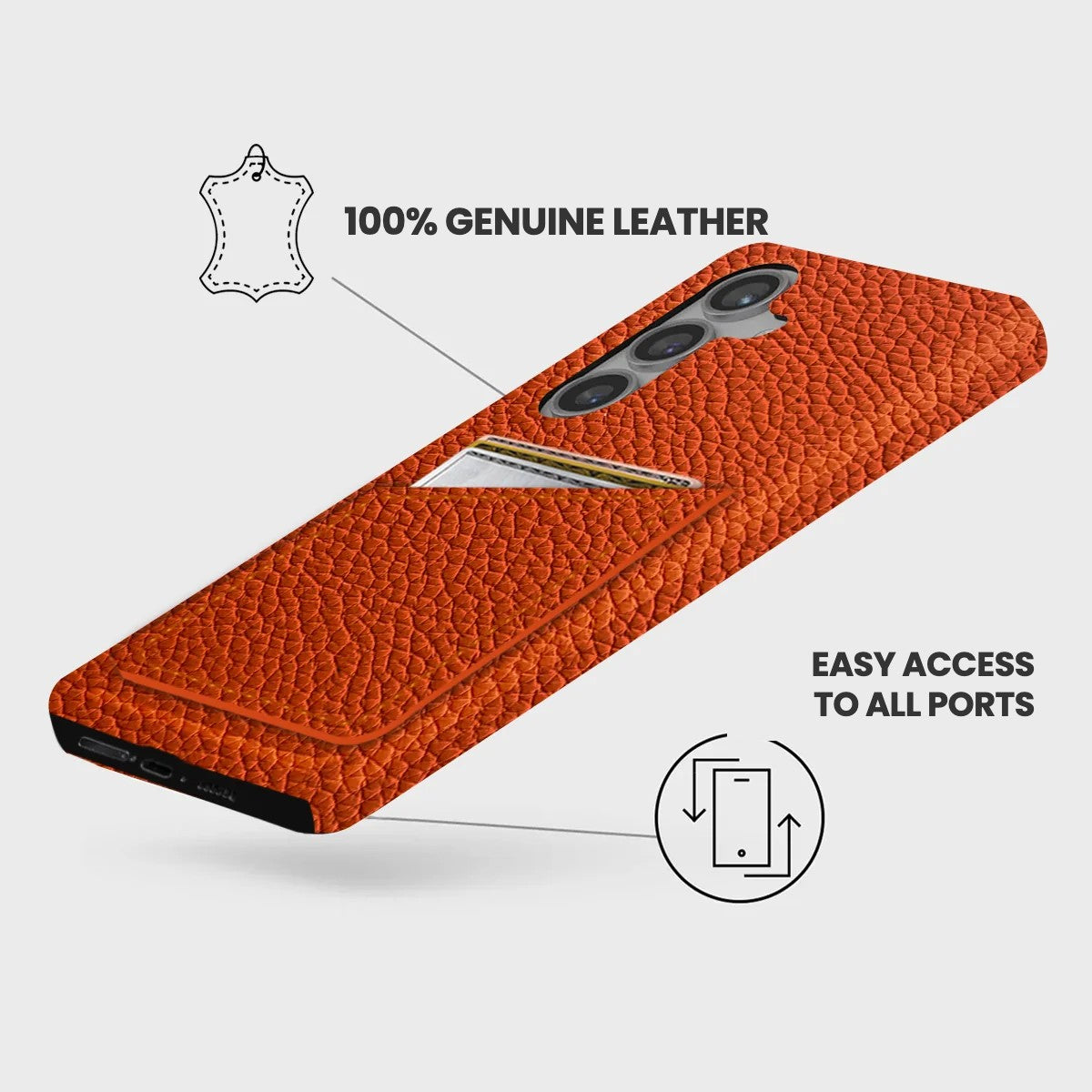 Galaxy S24 Leather Case — Ashe Cardholder