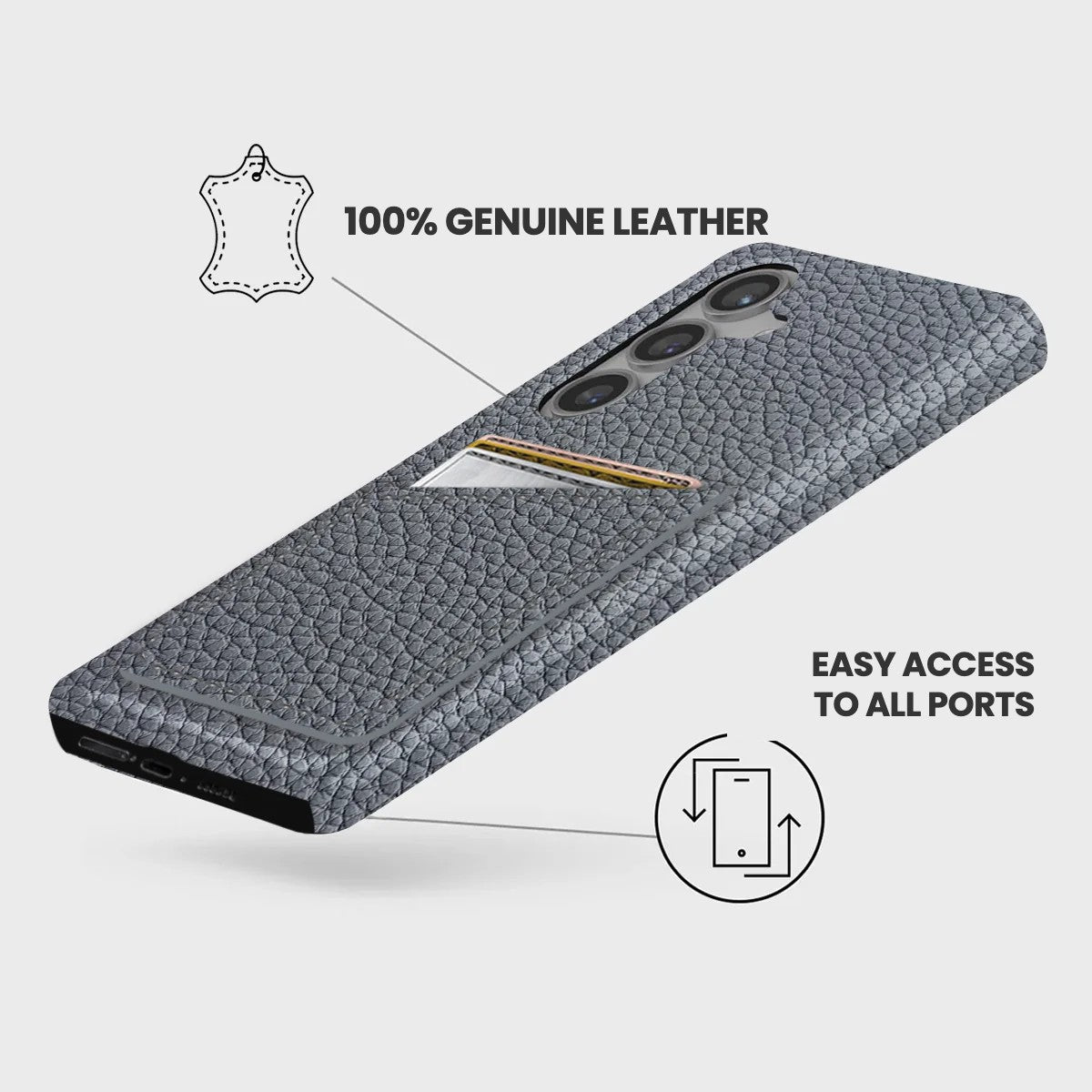 Galaxy S24 Leather Case — Ashe Cardholder