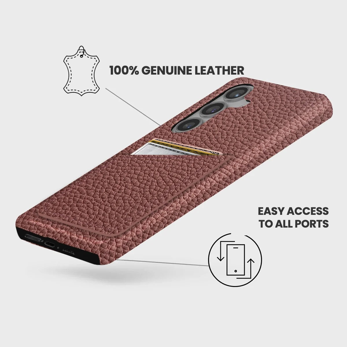 Galaxy S24 Leather Case — Ashe Cardholder