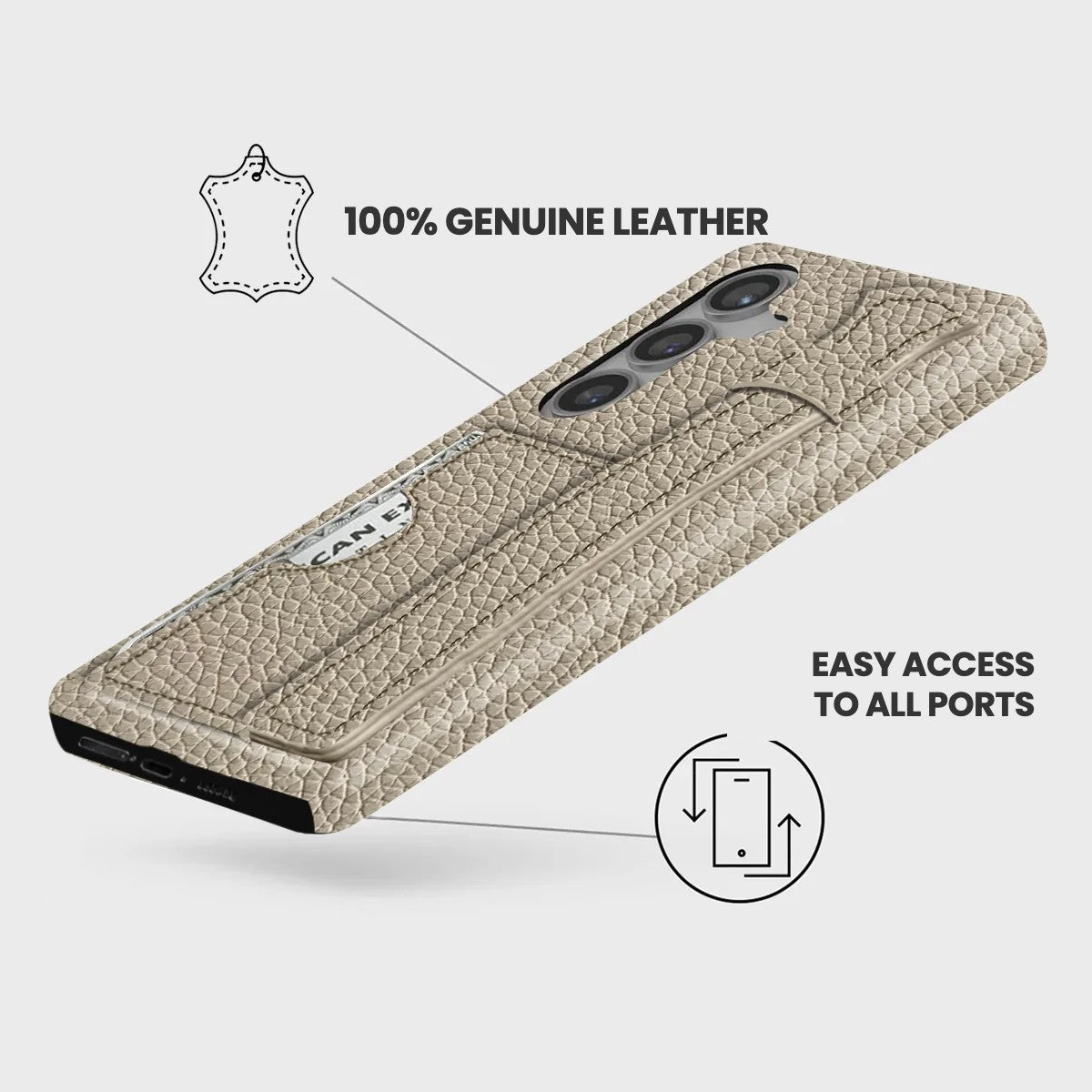Galaxy S24 Leather Case — Ashe Handle Cardholder