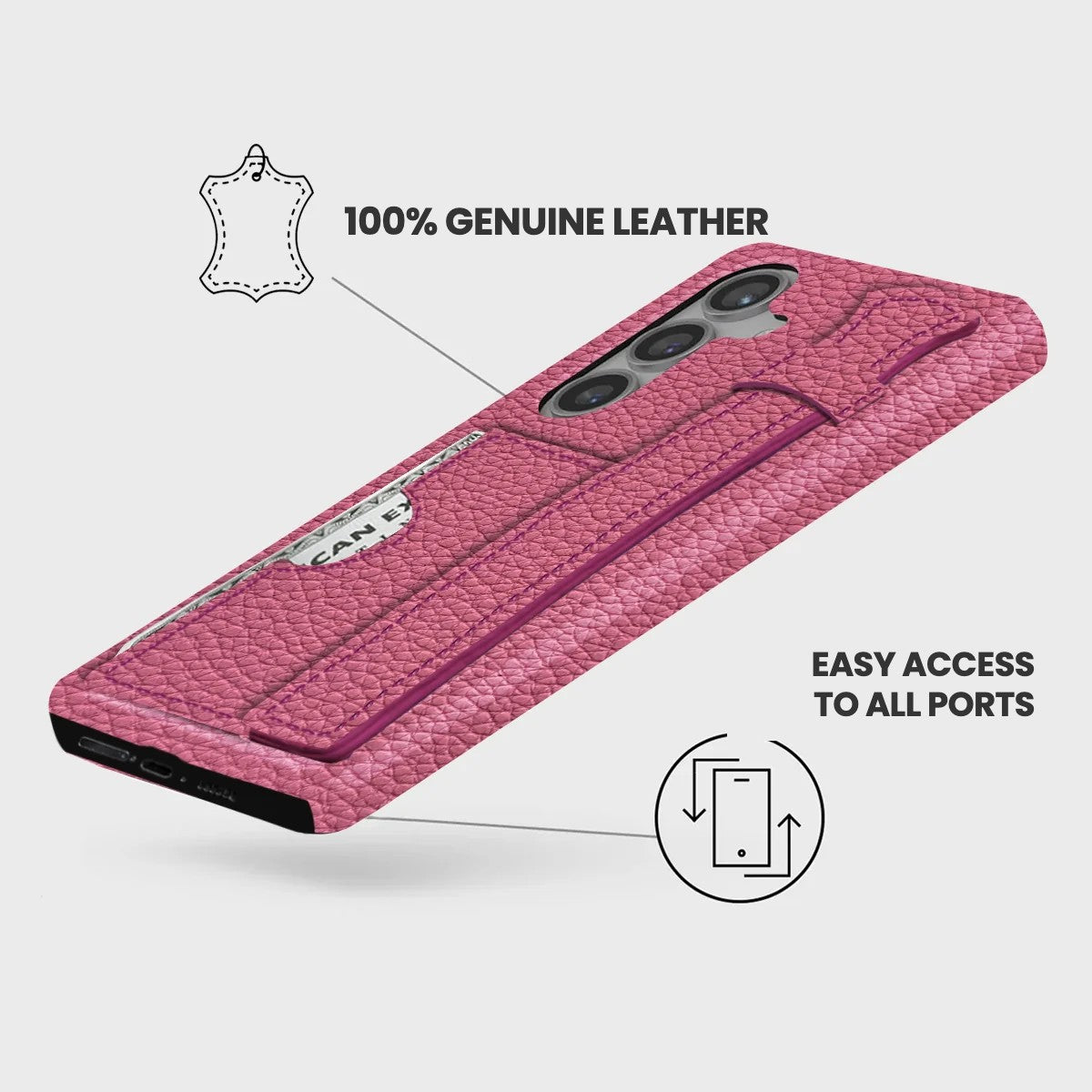Galaxy S24 Leather Case — Ashe Handle Cardholder