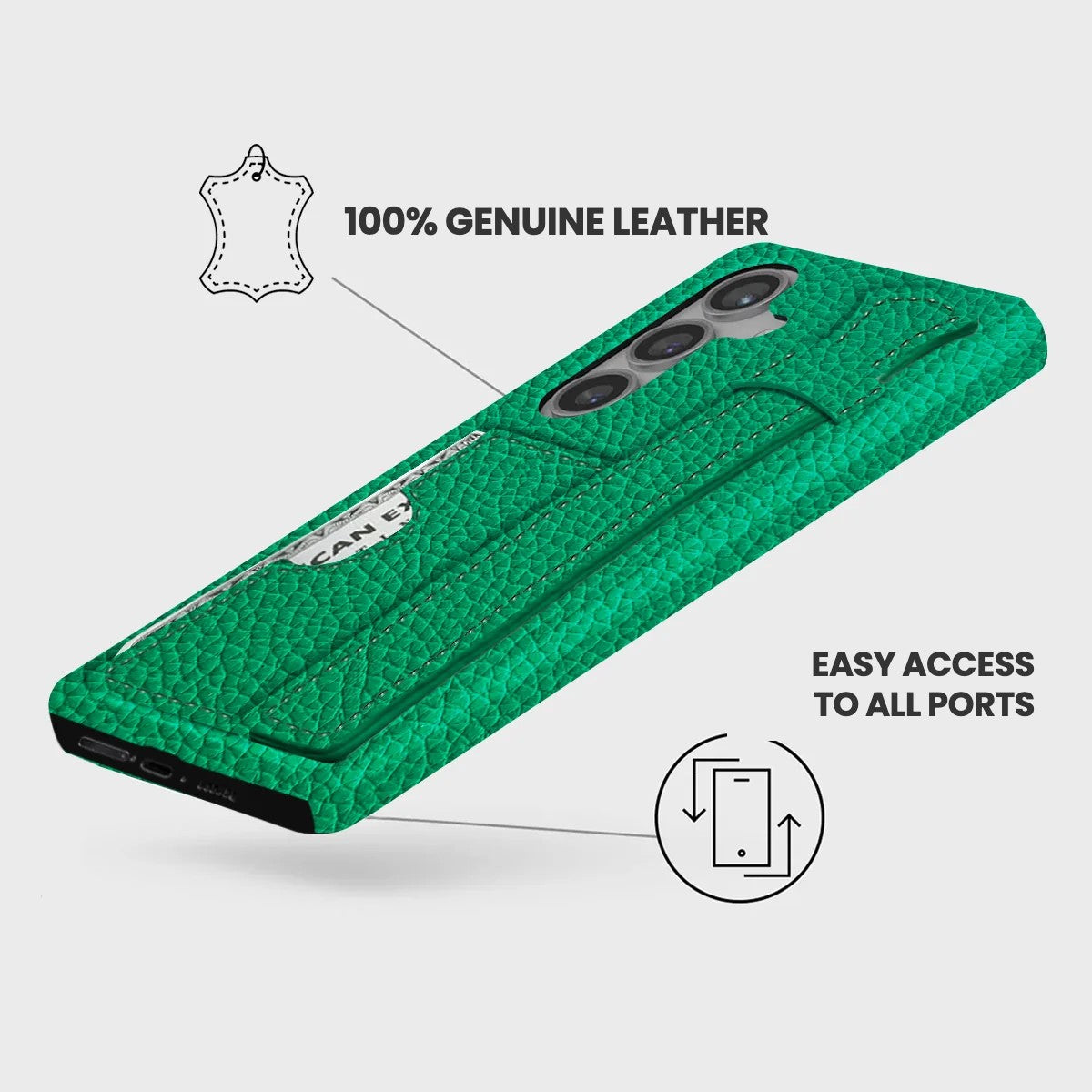 Galaxy S24 Leather Case — Ashe Handle Cardholder
