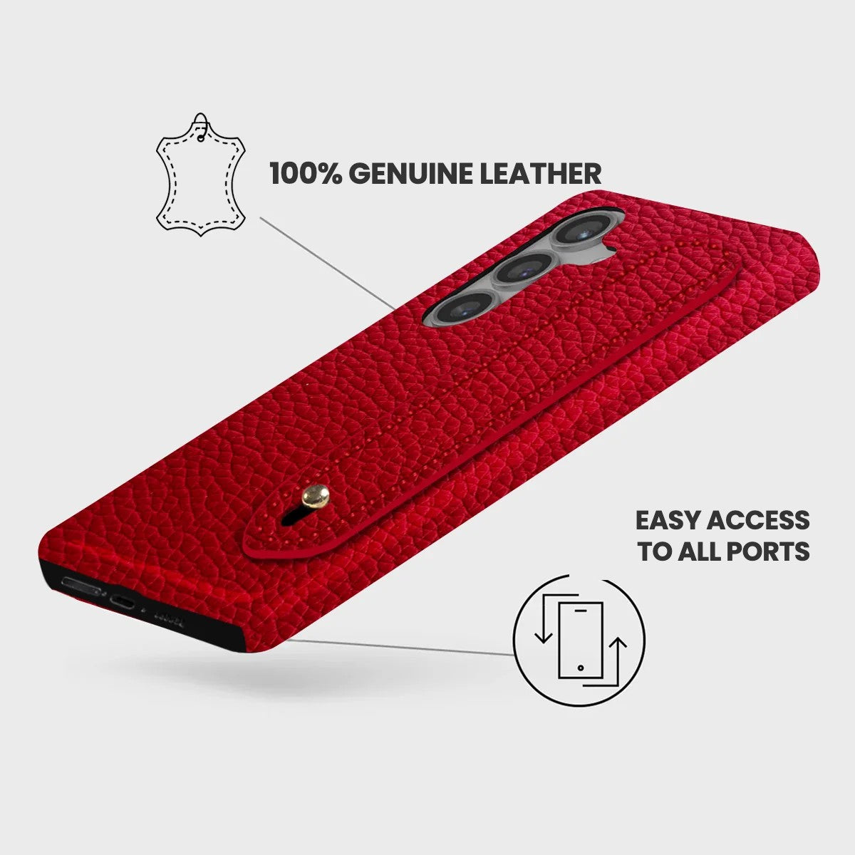 Galaxy S24 Leather Case — Ashe Handle