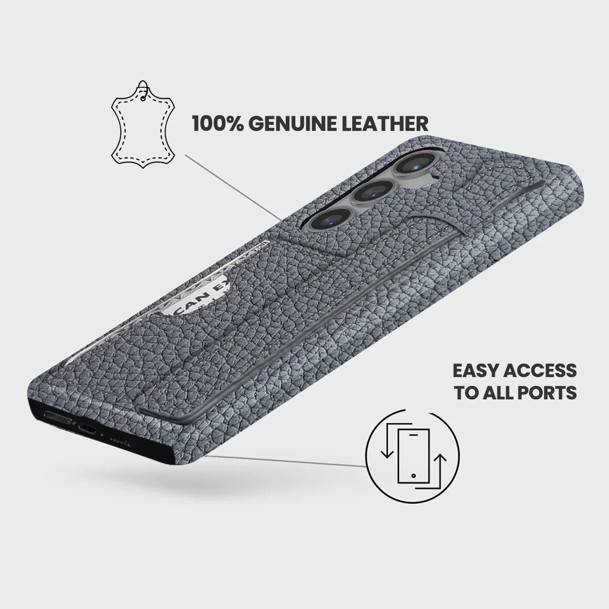 Galaxy S24 FE Leather Case — Ashe Handle Cardholder