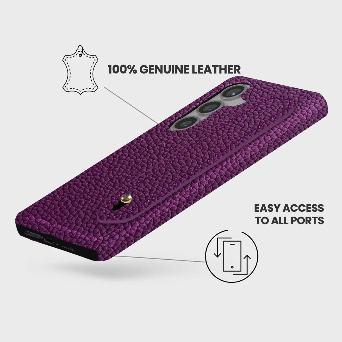 Galaxy S24 FE Leather Case — Ashe Handle