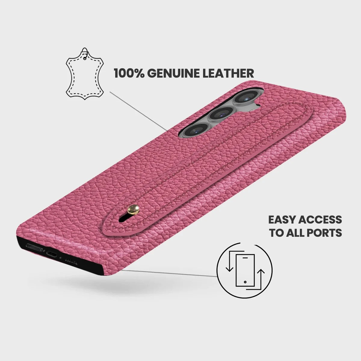 Galaxy S24 FE Leather Case — Ashe Handle