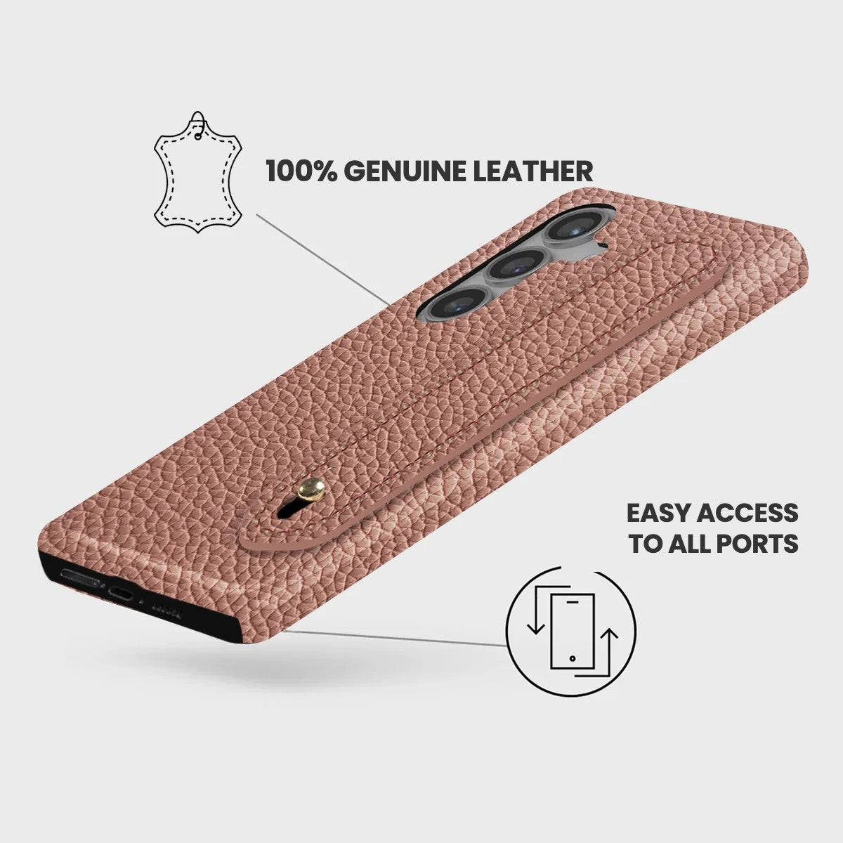 Galaxy S24 FE Leather Case — Ashe Handle