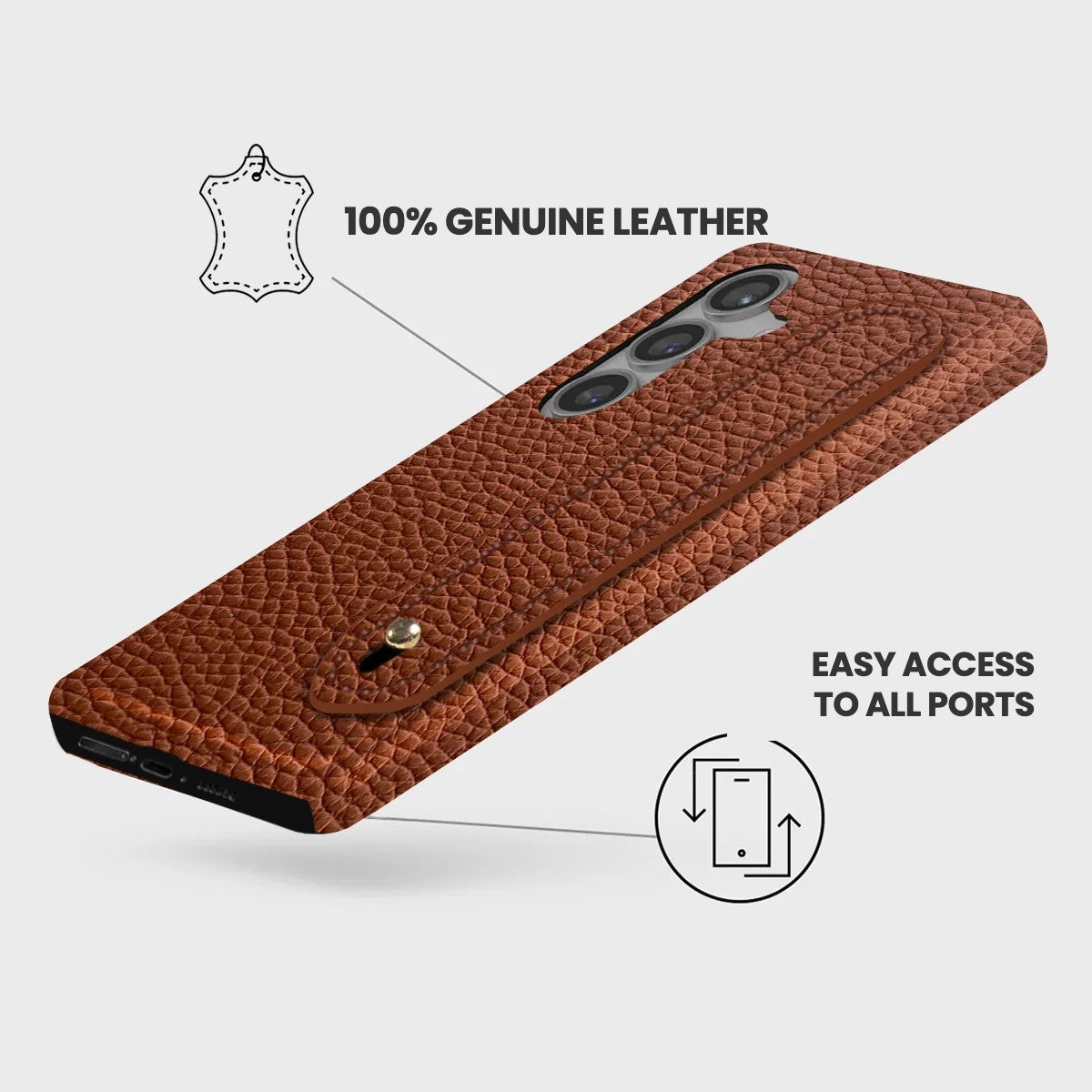 Galaxy S24 FE Leather Case — Ashe Handle