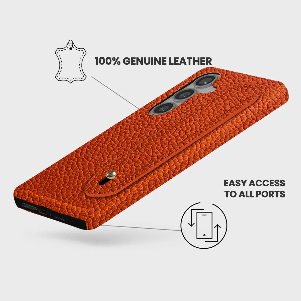 Galaxy S24 FE Leather Case — Ashe Handle