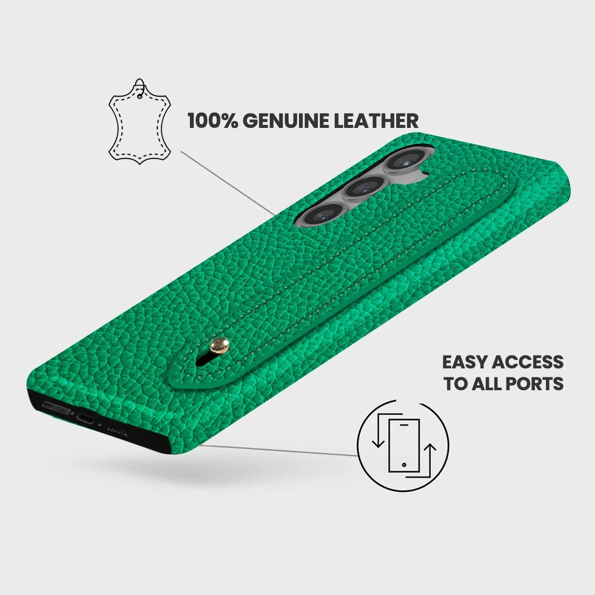 Galaxy S24 FE Leather Case — Ashe Handle