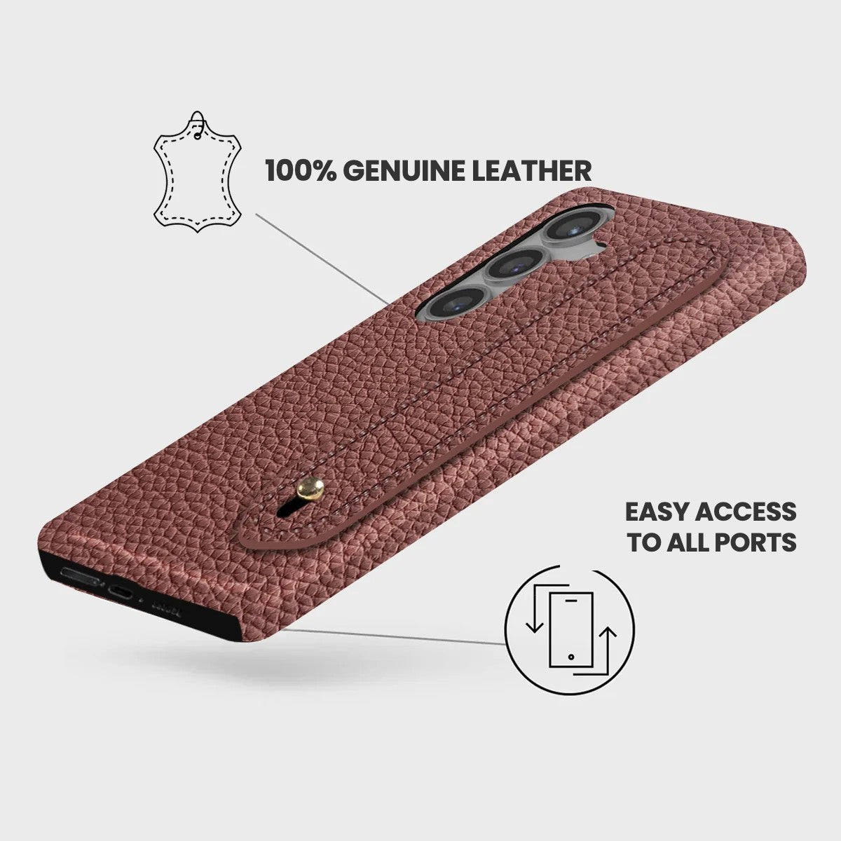Galaxy S24 FE Leather Case — Ashe Handle