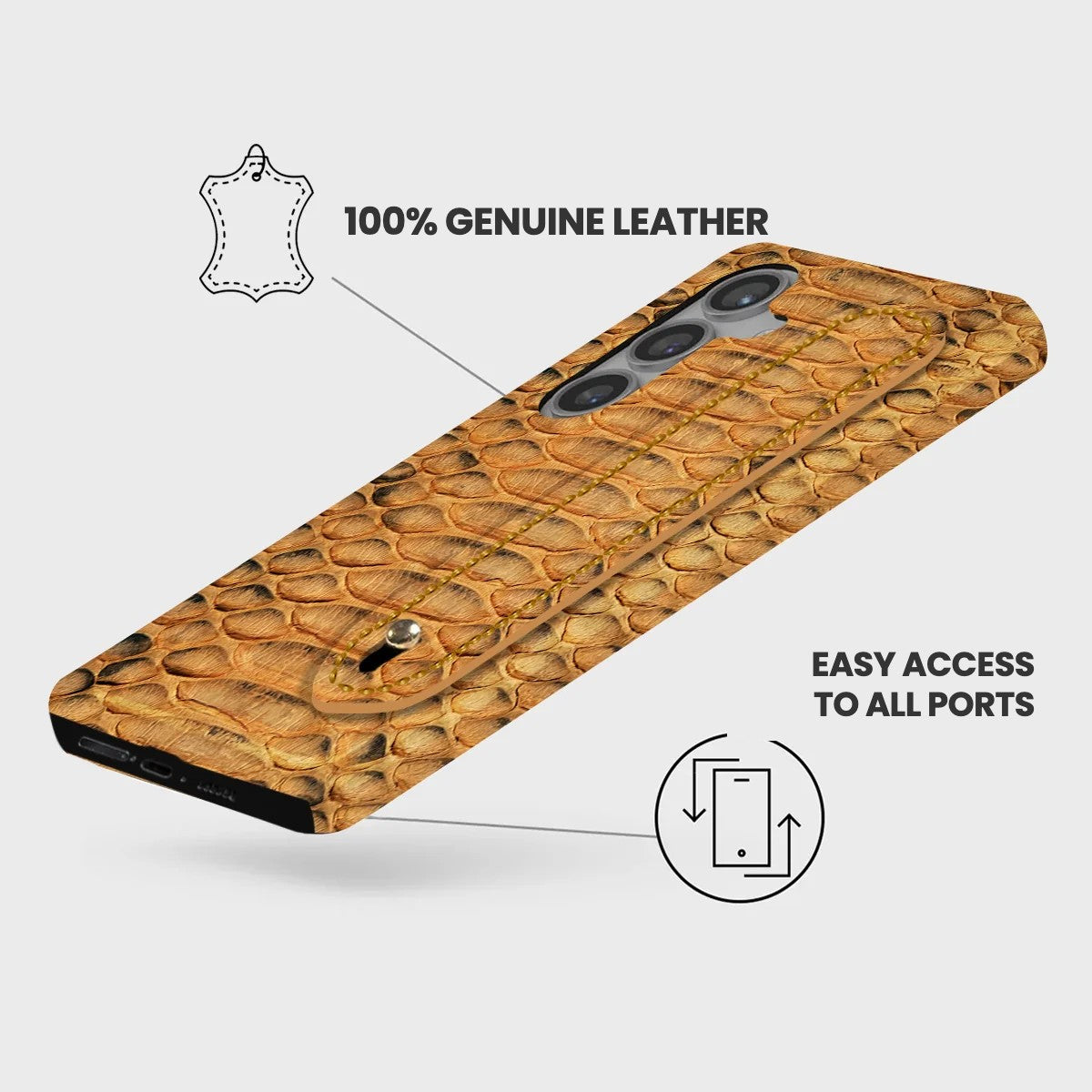 Galaxy S24 FE Leather Case — Piton Handle