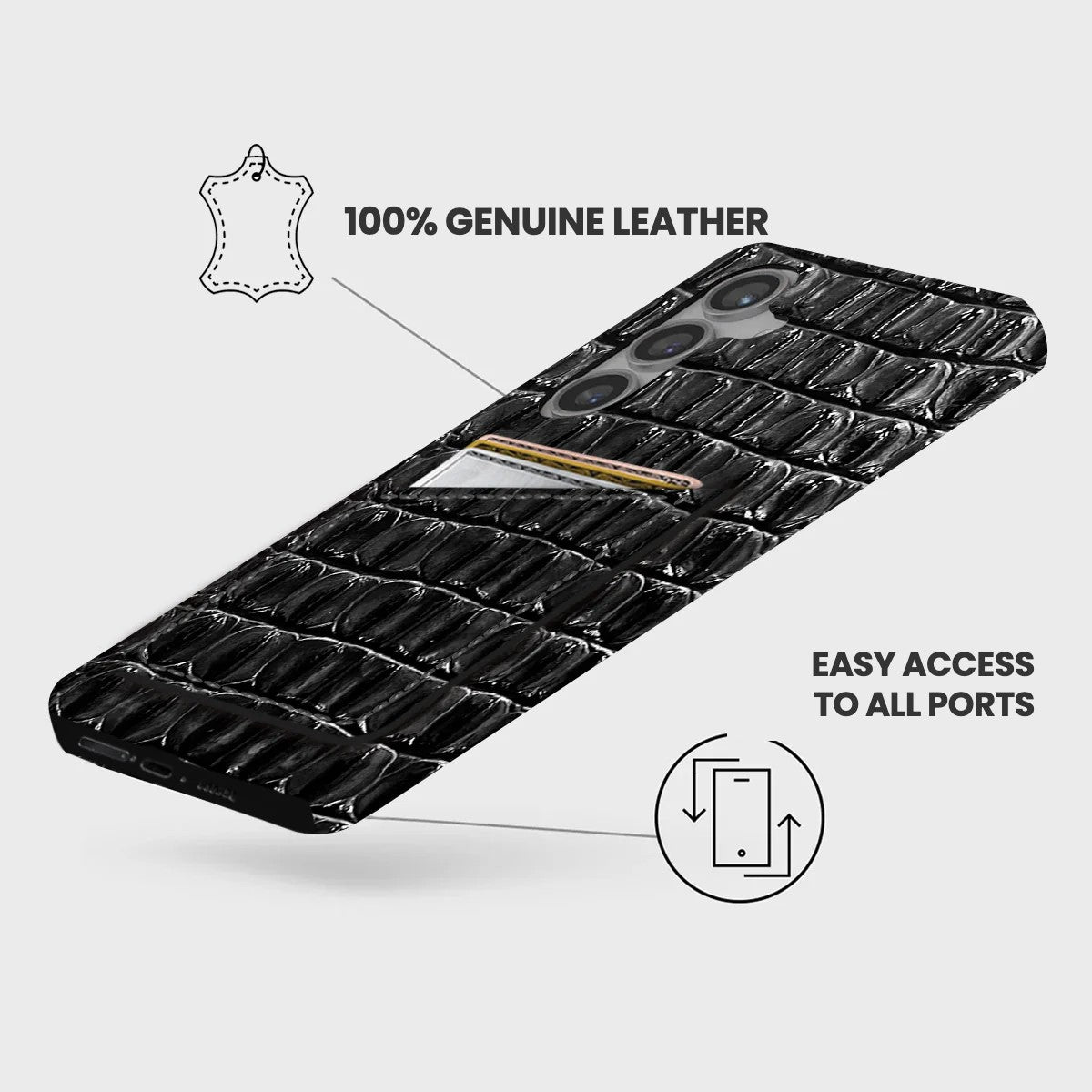 Galaxy S24 FE Leather Case — Titan Cardholder