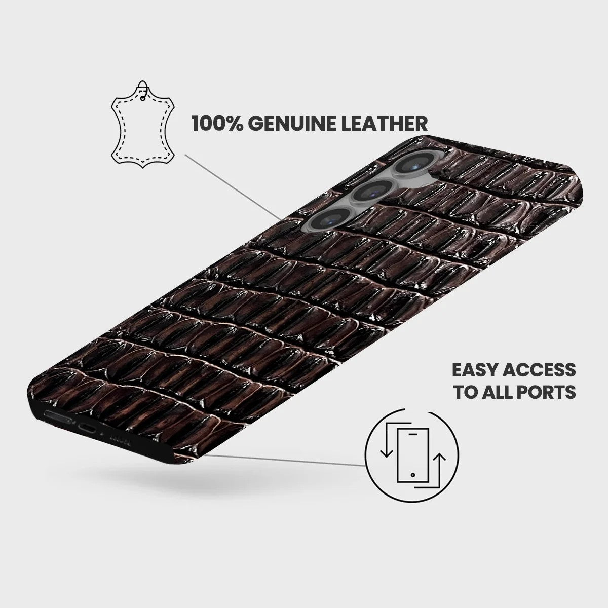 Galaxy S24 FE Leather Case — Titan