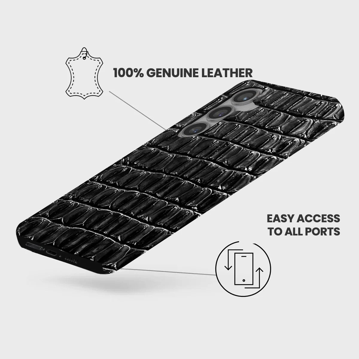 Galaxy S24 FE Leather Case — Titan