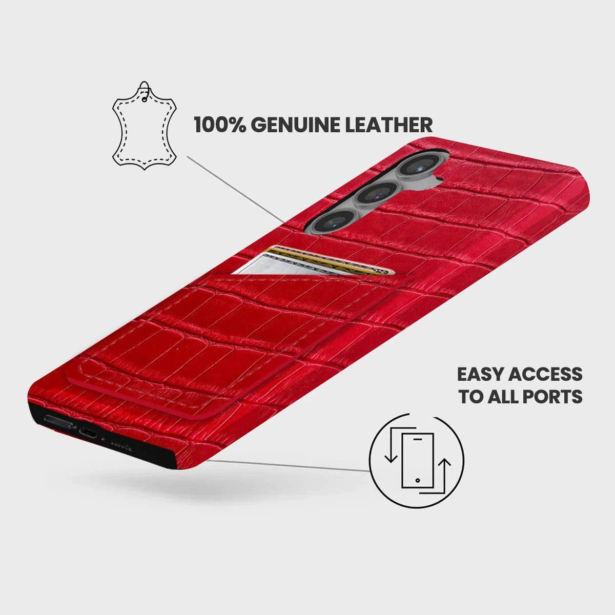 Galaxy S24 FE Leather Case — Vega Cardholder