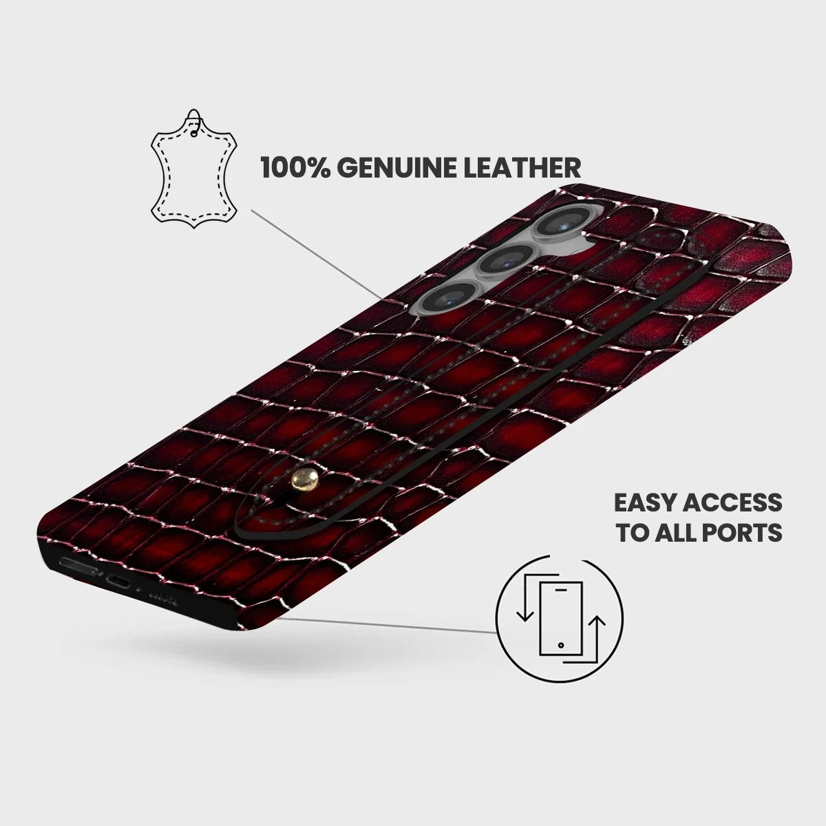 Galaxy S24 Leather Case — Lusso Handle