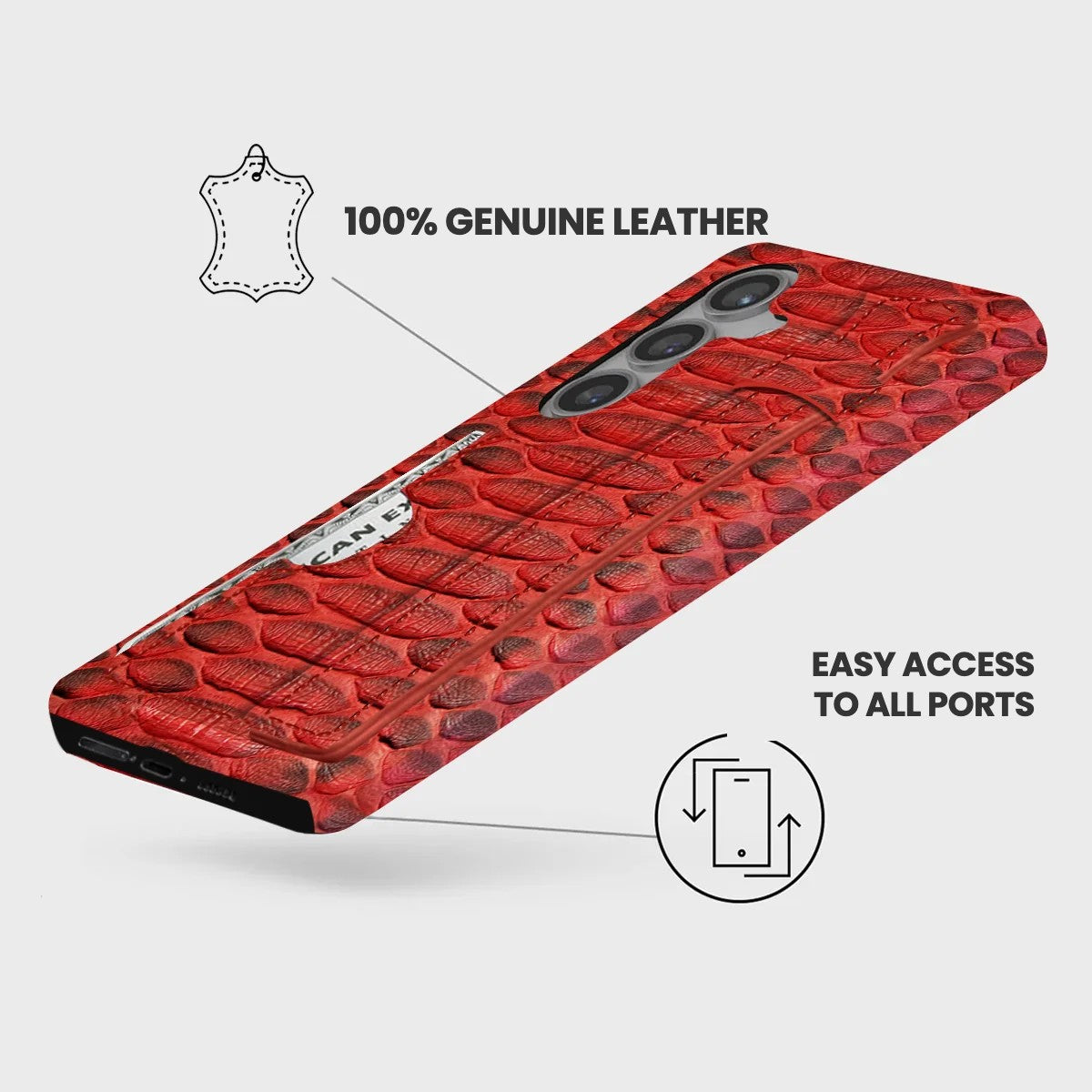 Galaxy S24 Leather Case — Piton Handle Cardholder