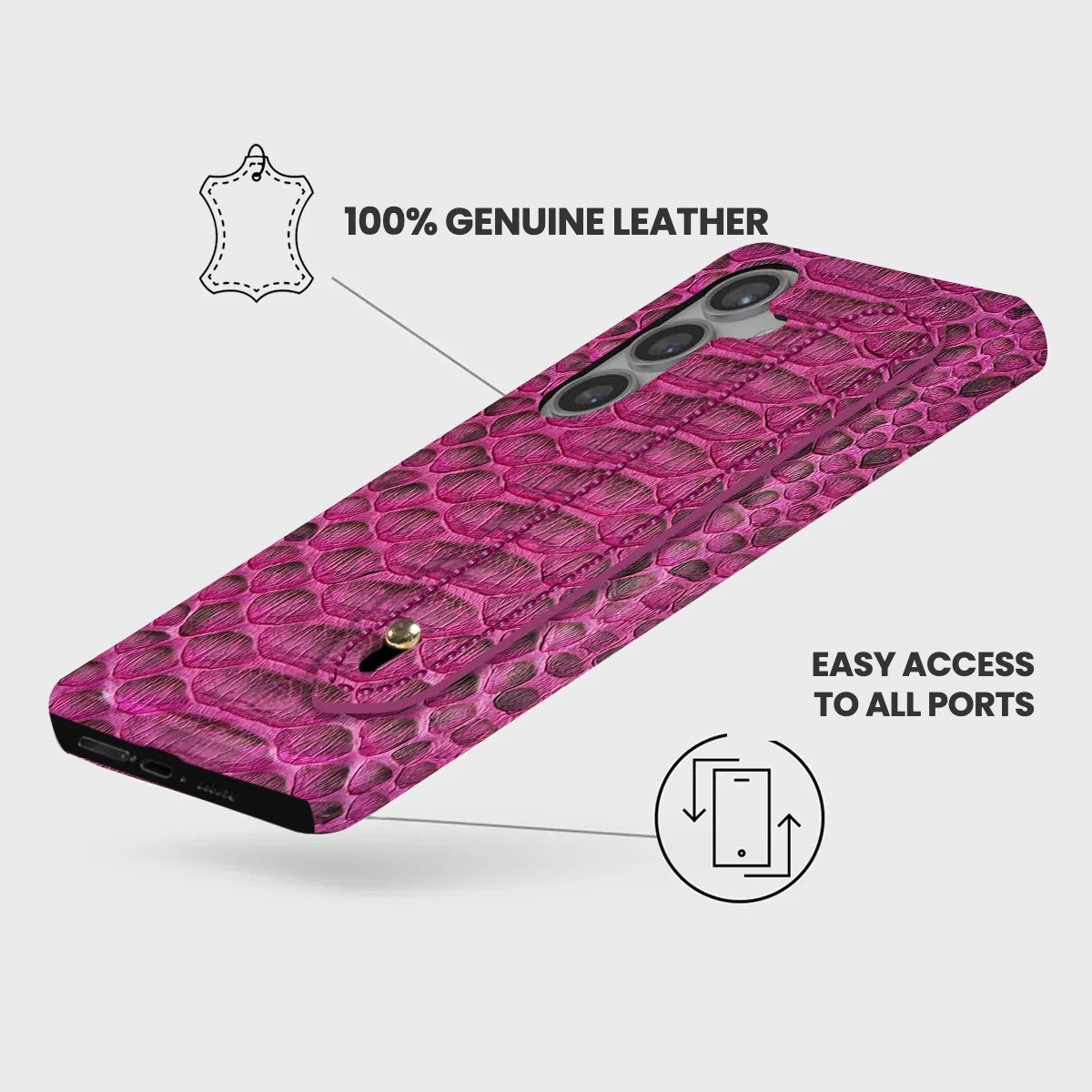 Galaxy S24 Leather Case — Piton Handle