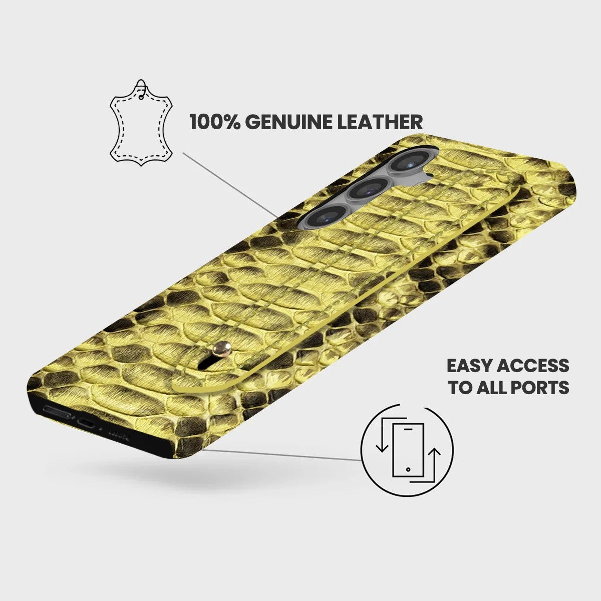 Galaxy S24 Leather Case — Piton Handle