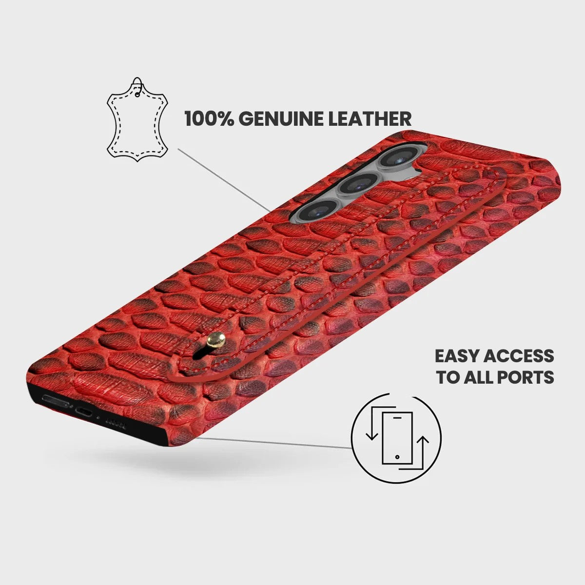 Galaxy S24 Leather Case — Piton Handle