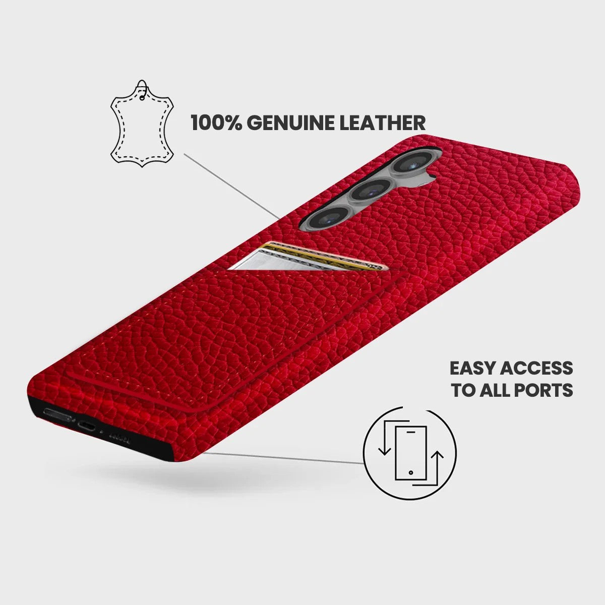 Galaxy S24 Plus Leather Case — Ashe Cardholder