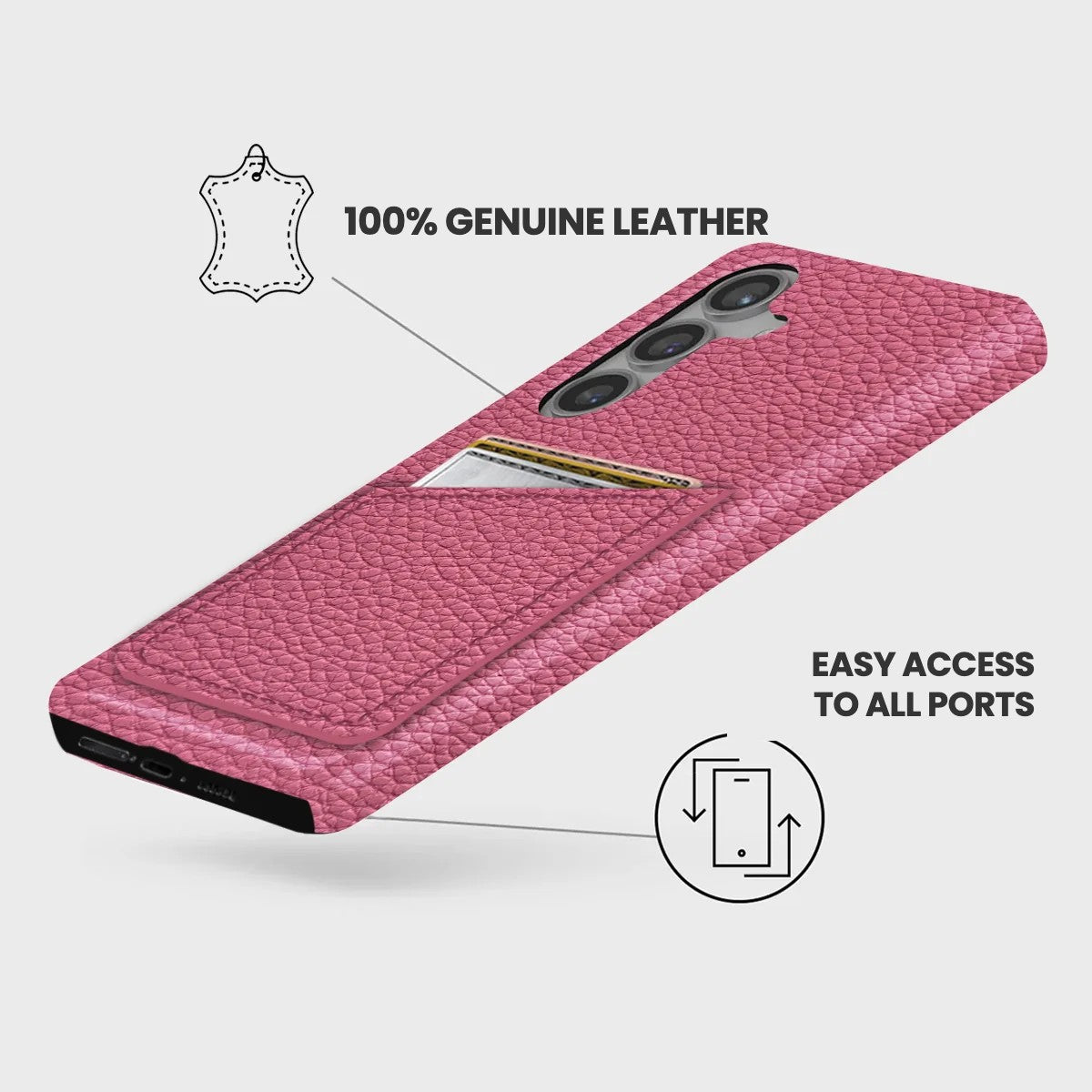 Galaxy S24 Plus Leather Case — Ashe Cardholder