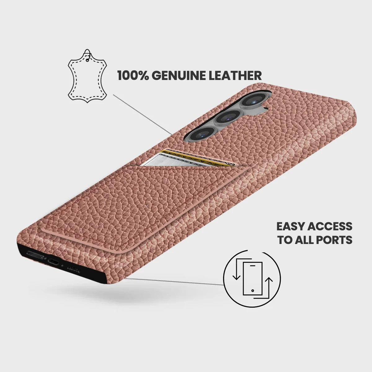 Galaxy S24 Plus Leather Case — Ashe Cardholder