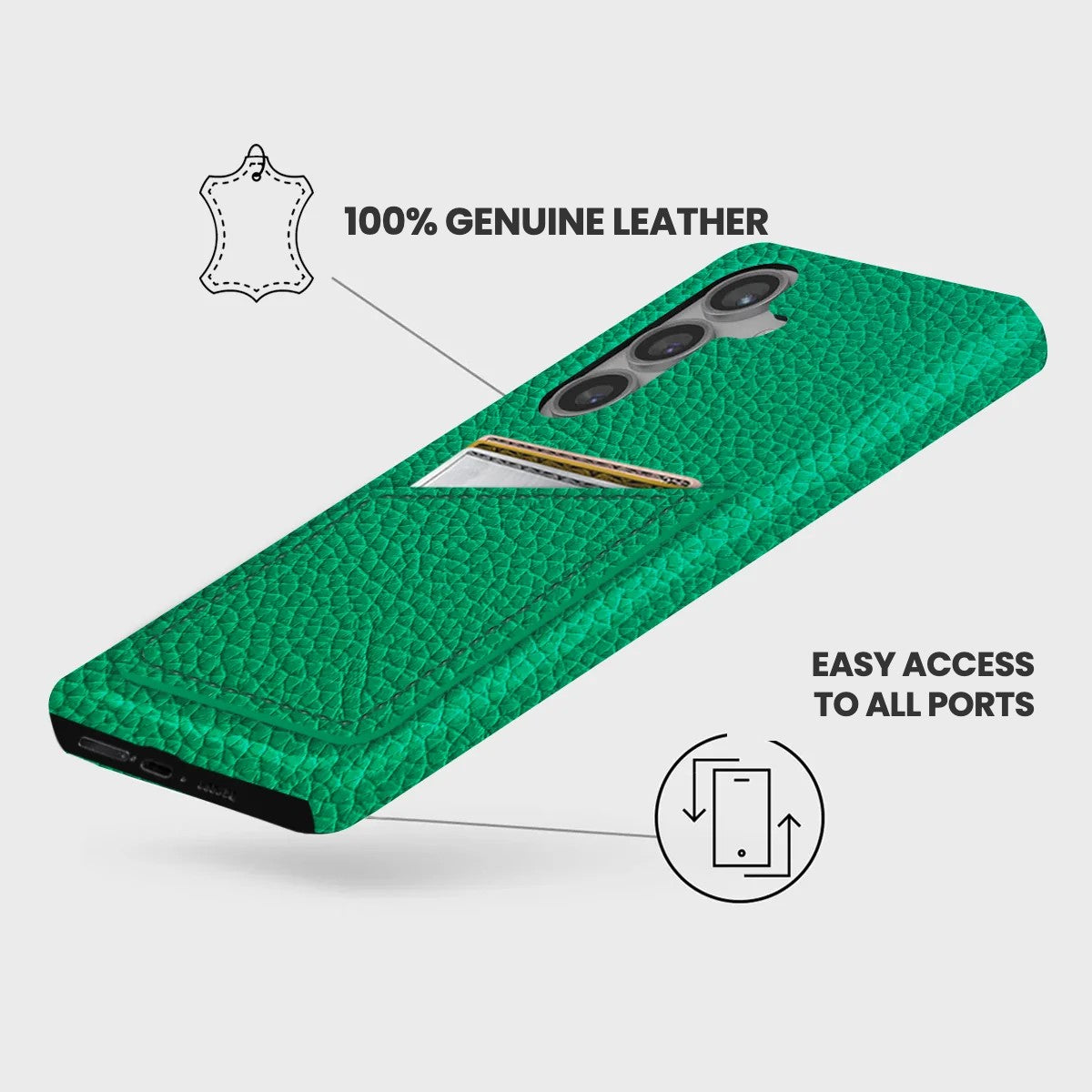 Galaxy S24 Plus Leather Case — Ashe Cardholder
