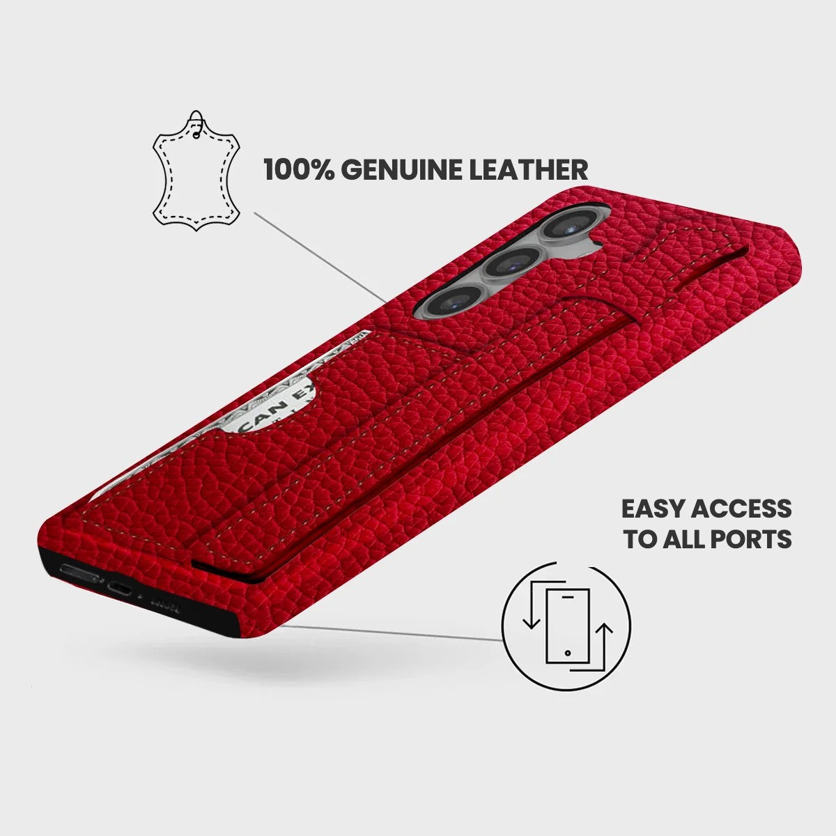 Galaxy S24 Plus Leather Case — Ashe Handle Cardholder