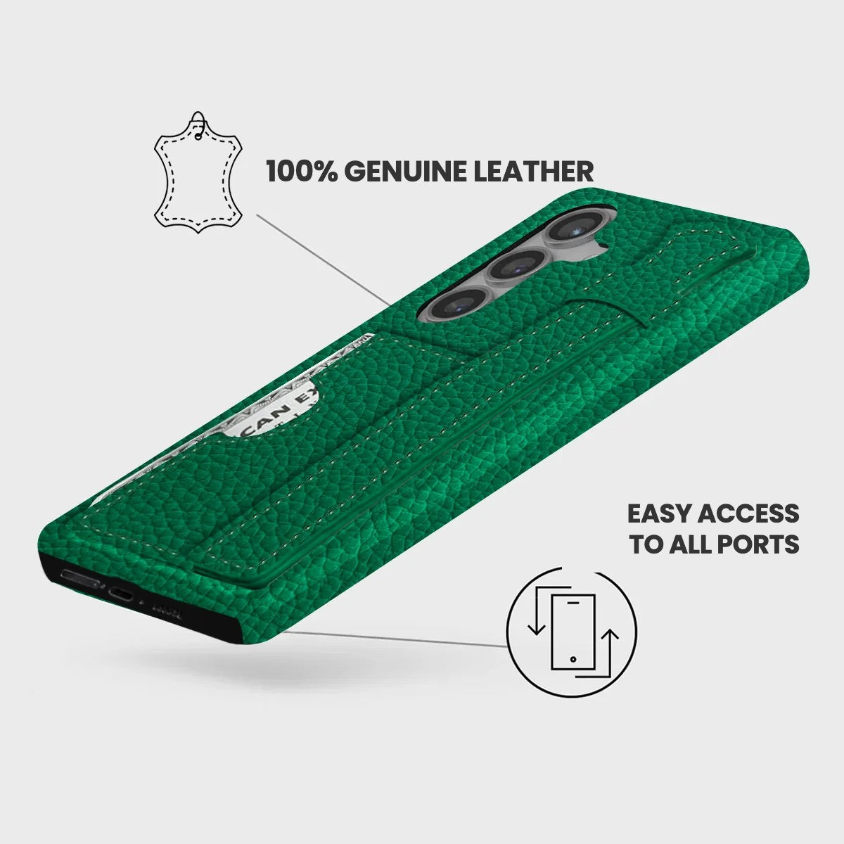 Galaxy S24 Plus Leather Case — Ashe Handle Cardholder