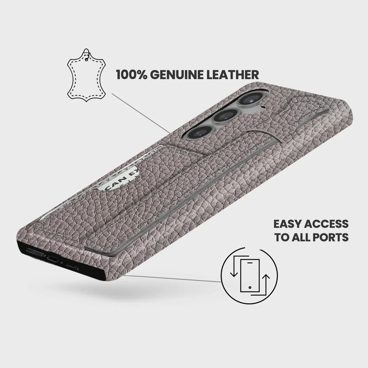Galaxy S24 Plus Leather Case — Ashe Handle Cardholder