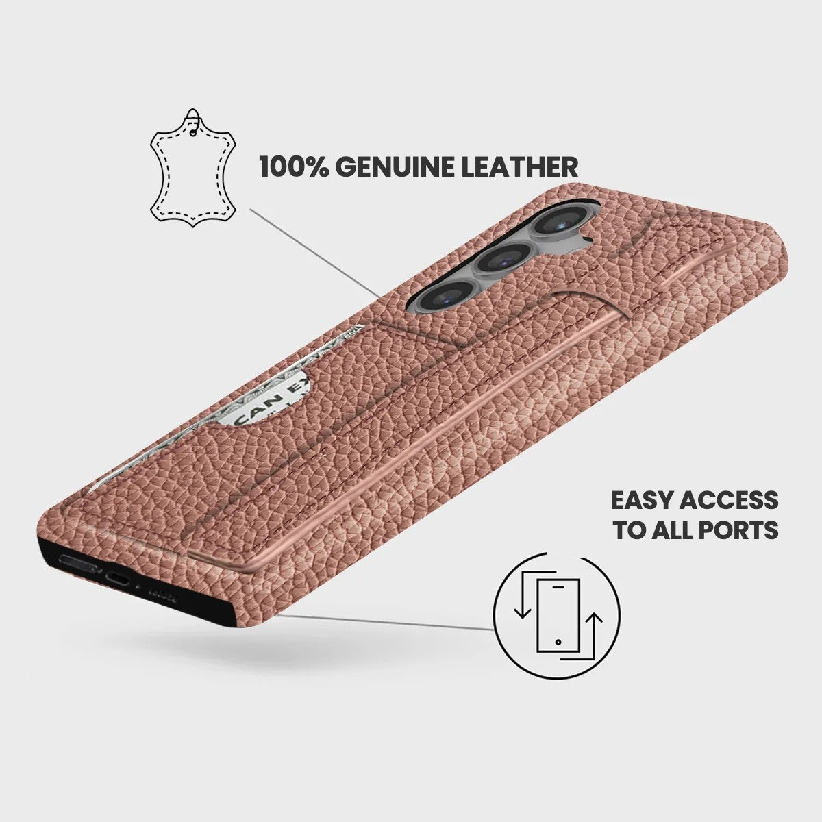 Galaxy S24 Plus Leather Case — Ashe Handle Cardholder