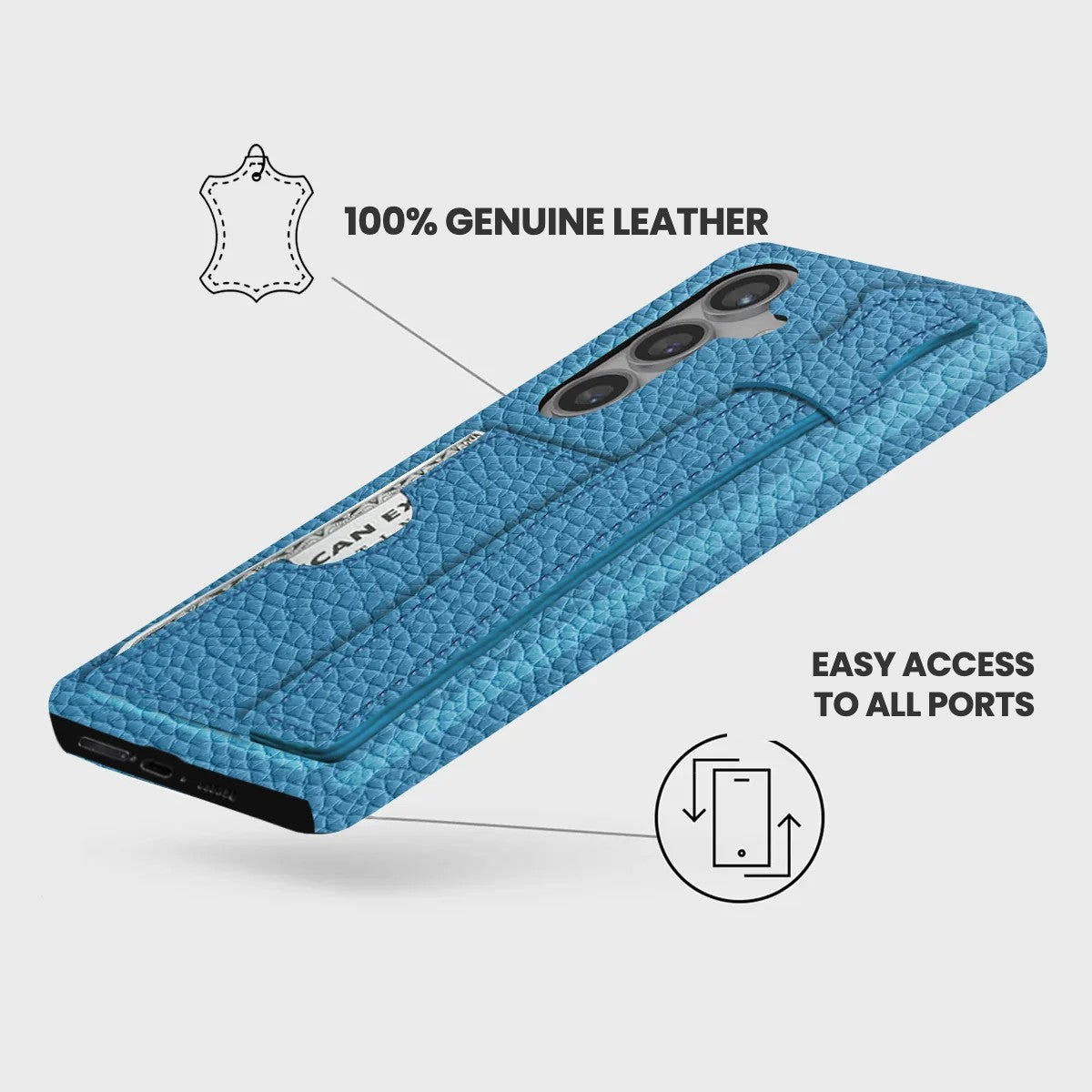 Galaxy S24 Plus Leather Case — Ashe Handle Cardholder