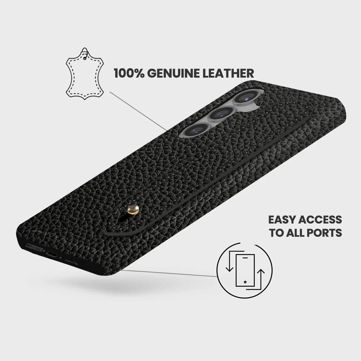 Galaxy S24 Plus Leather Case — Ashe Handle
