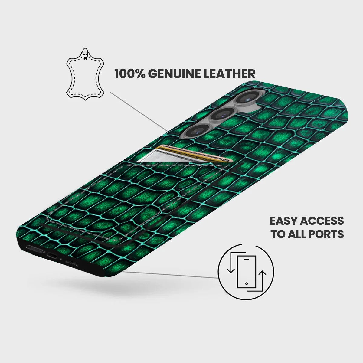 Galaxy S24 Plus Leather Case — Lusso Cardholder