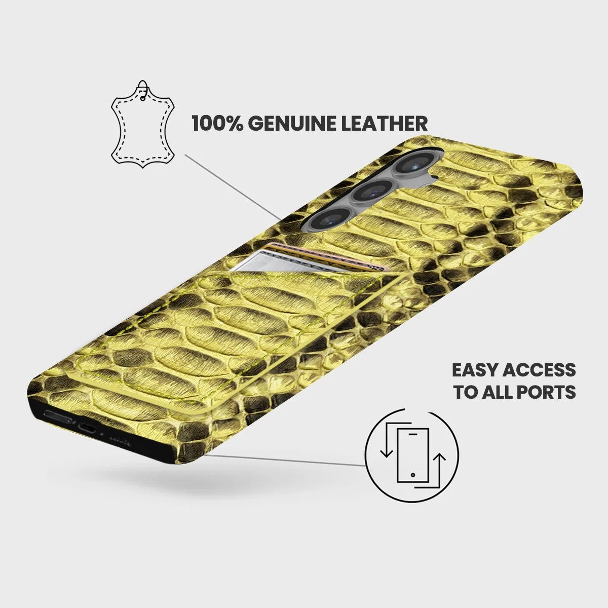 Galaxy S24 Plus Leather Case — Piton Cardholder