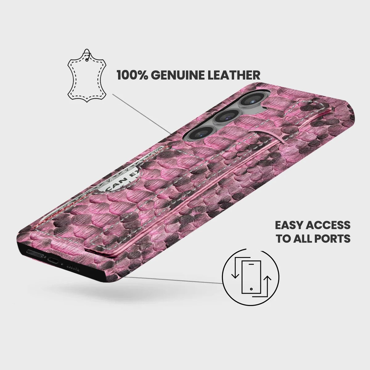 Galaxy S24 Plus Leather Case — Piton Handle Cardholder
