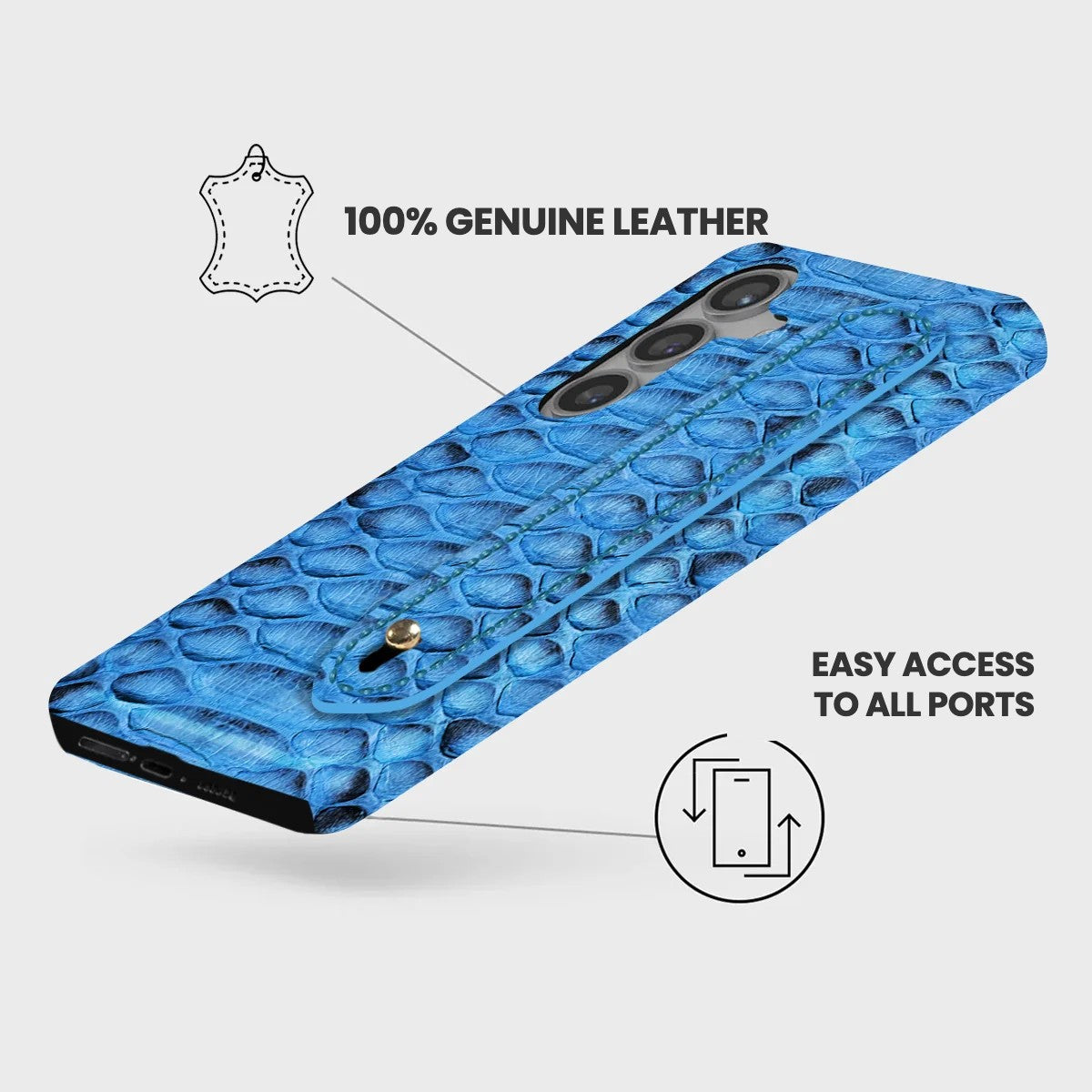 Galaxy S24 Plus Leather Case — Piton Handle