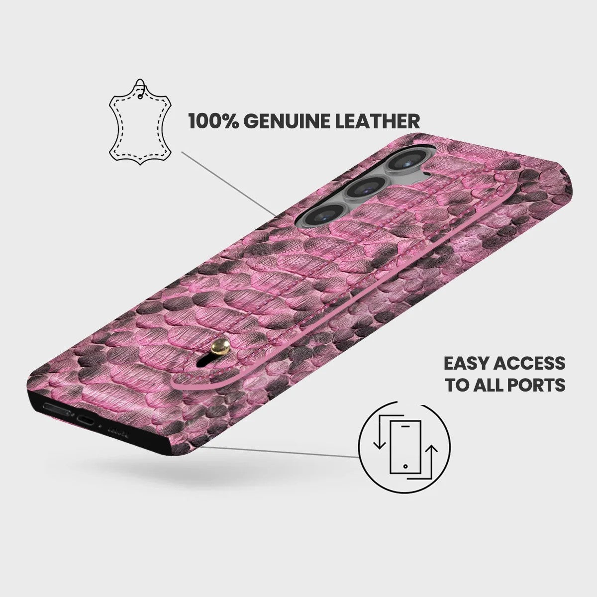 Galaxy S24 Plus Leather Case — Piton Handle